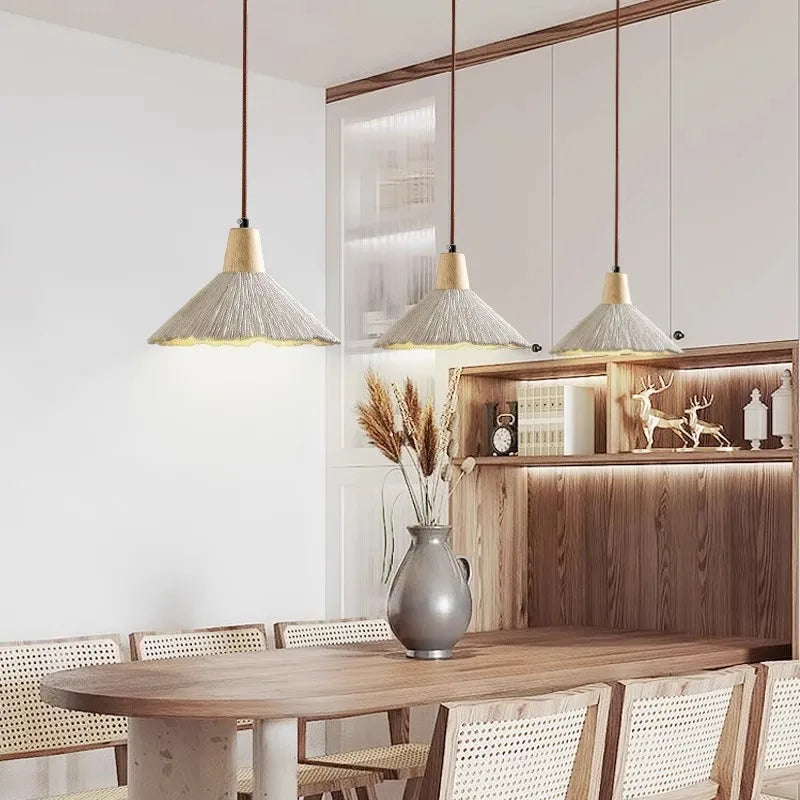 Wabi-Sabi Cream Style LED Chandelier - Minimalist Elegance for Your Living, Dining, and Bedroom