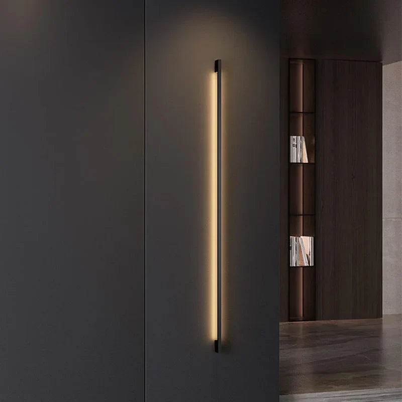 Modern Extremely Narrow Black Long Strip Wall Lamp - Ideal for Corridor, Bedroom, Bedside, Living Room Decoration, Bar-Shaped Lighting Fixtures