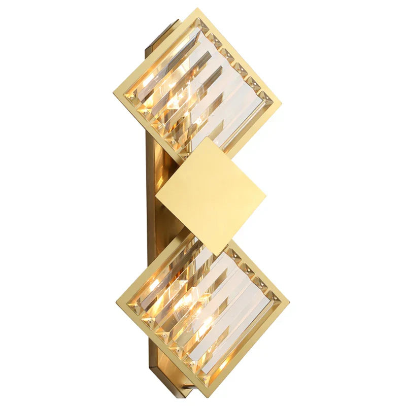 Malaya - Living Room Villa Hotel New Wall Lamp Creative Golden Crystal Wall Lamp High-End Luxury Atmosphere Home