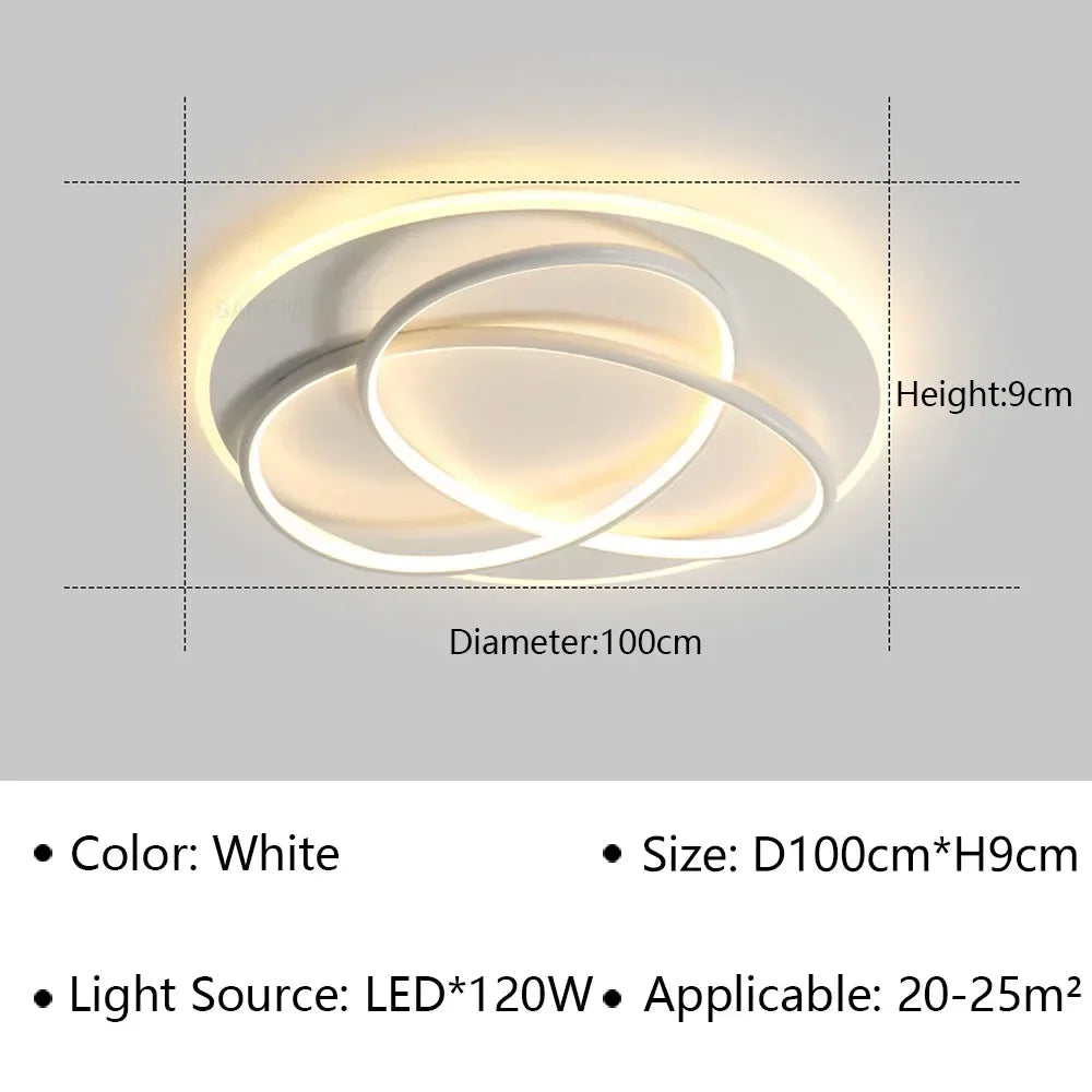 Modern LED Ceiling Lamp - Perfect for Living, Dining Room, Bedroom, Study, Restaurant, Balcony - Stylish Indoor Lighting Fixture Lustre for Home Decoration