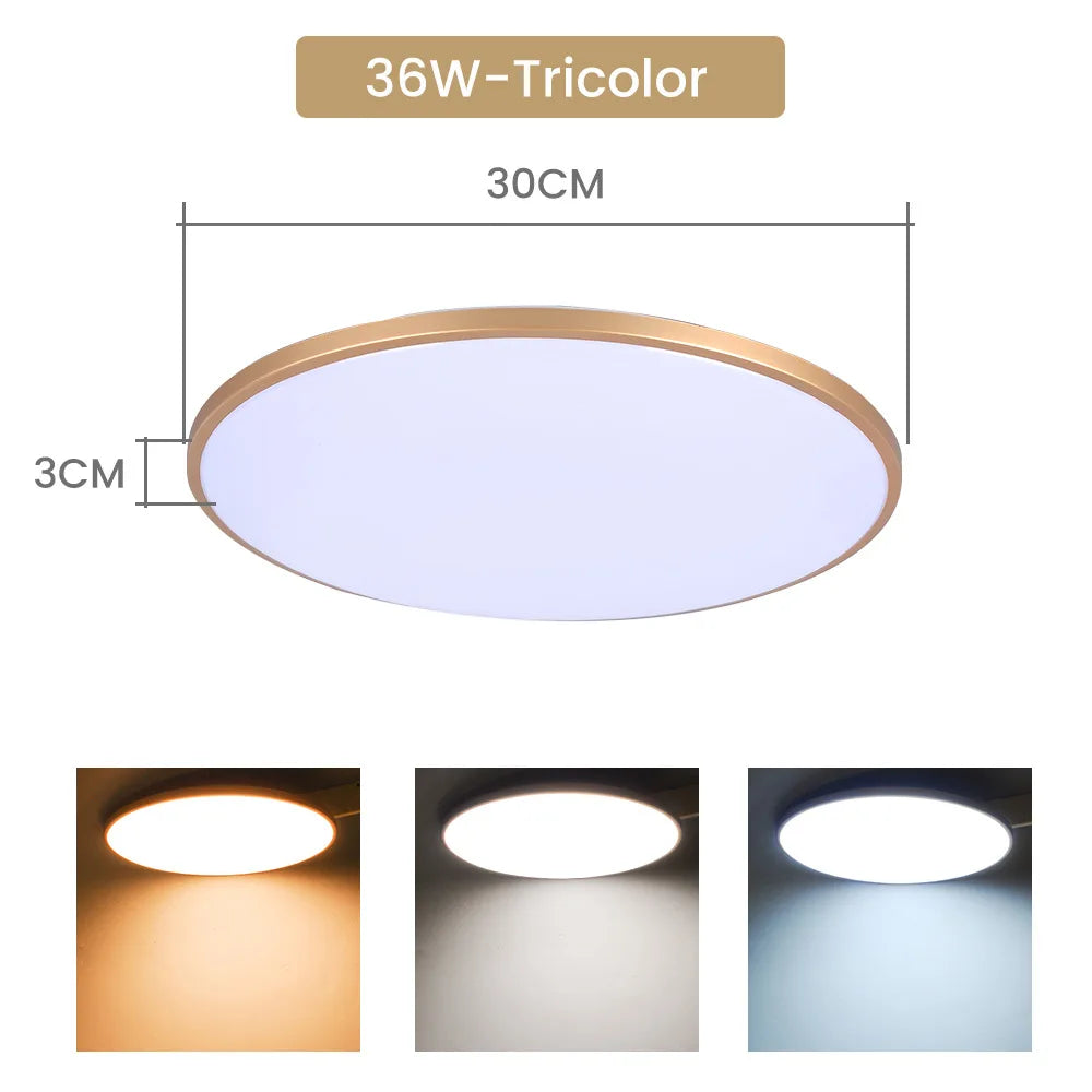 Modern LED Ceiling Chandelier - Versatile Lighting for Large Rooms - Available in 48W, 36W, and 20W