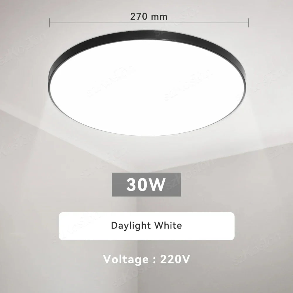 Modern Black Frame LED Ceiling Chandelier - Versatile Lighting for Home Decor