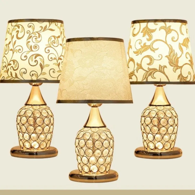 European-Style Crystal Table Lamp - Inspired Modern Bedroom Warmth and Romance