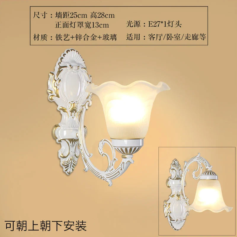 European Retro LED Wall Lamp - Vintage Elegance for Your Living Room and More