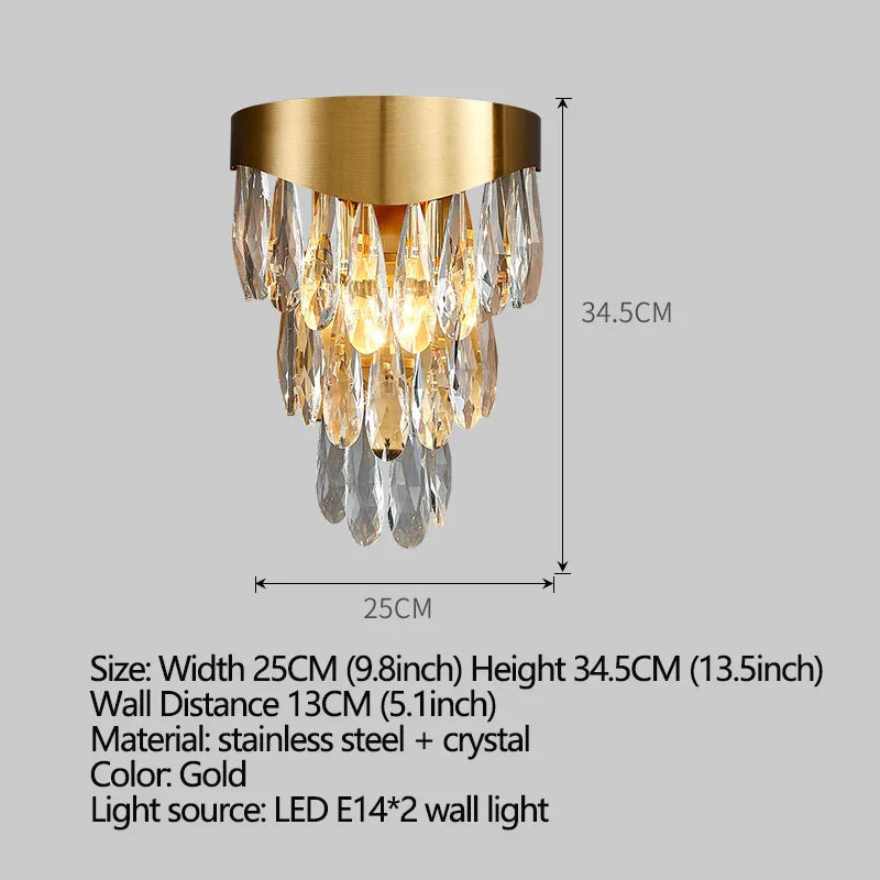Gianna - Luxury Crystal Wall Lamp for High-Quality Home Decor