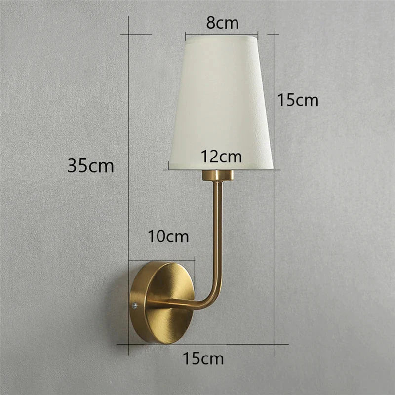 Modern LED Wall Lamp with Metal Curved Pleated Lampshade - Nordic Room Decor for Living Room, Aisle, and Background Wall Lighting