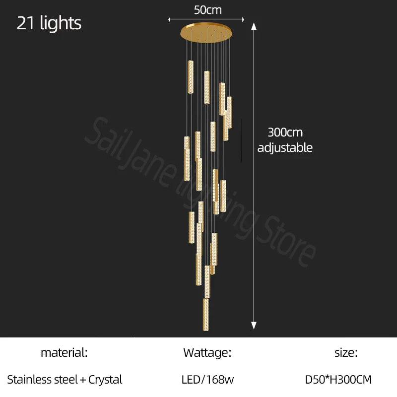 Contemporary Crystal Chandelier - Modern Elegance for Your Villa