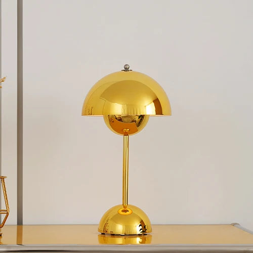 Nordic Retro Mushroom Table Lamp - Touch Control LED Desk Lamp with USB Plug