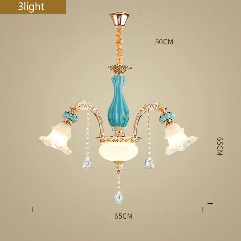 Elegant European-Style Crystal Chandelier - A Romantic and Fashionable Lighting Fixture for Living Rooms, Bedrooms, Dining Rooms, Studies, and Villa Duplexes