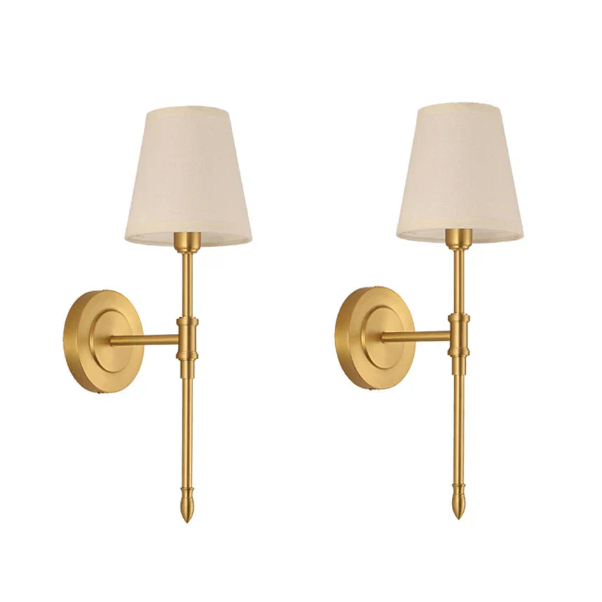 Nordic Copper Wall Lamp - Elegant Rural Decorative Lighting for Bedrooms, Mirrors, Corridors, and Staircases