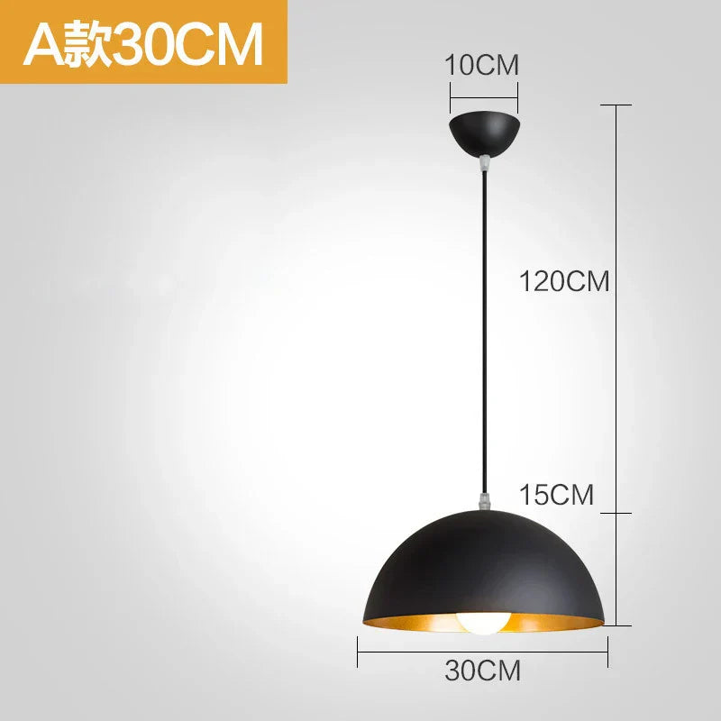 Nordic Retro Industrial Black Ceiling Pendant Lamp - Perfect for Restaurant, Dining Table, and Bar Decor