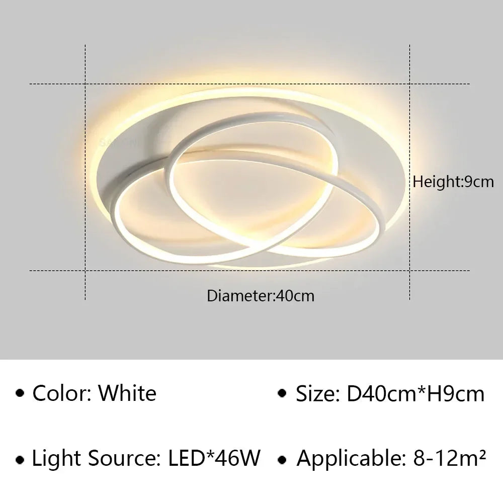 Modern LED Ceiling Lamp - Perfect for Living, Dining Room, Bedroom, Study, Restaurant, Balcony - Stylish Indoor Lighting Fixture Lustre for Home Decoration