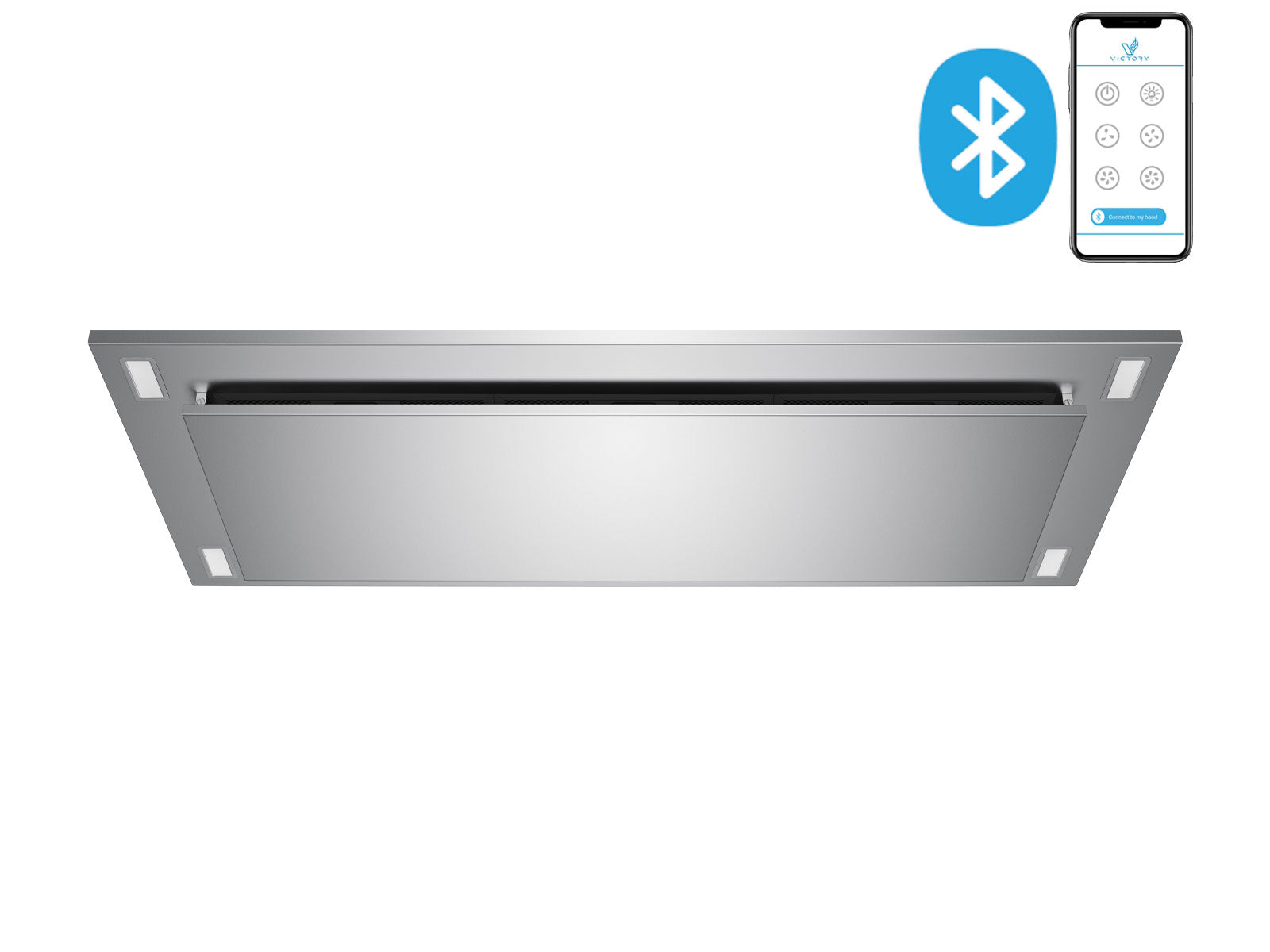 600 CFM WIRELESS Flush Ceiling Mount Range Hood - VICTORY Sunset (Bluetooth)