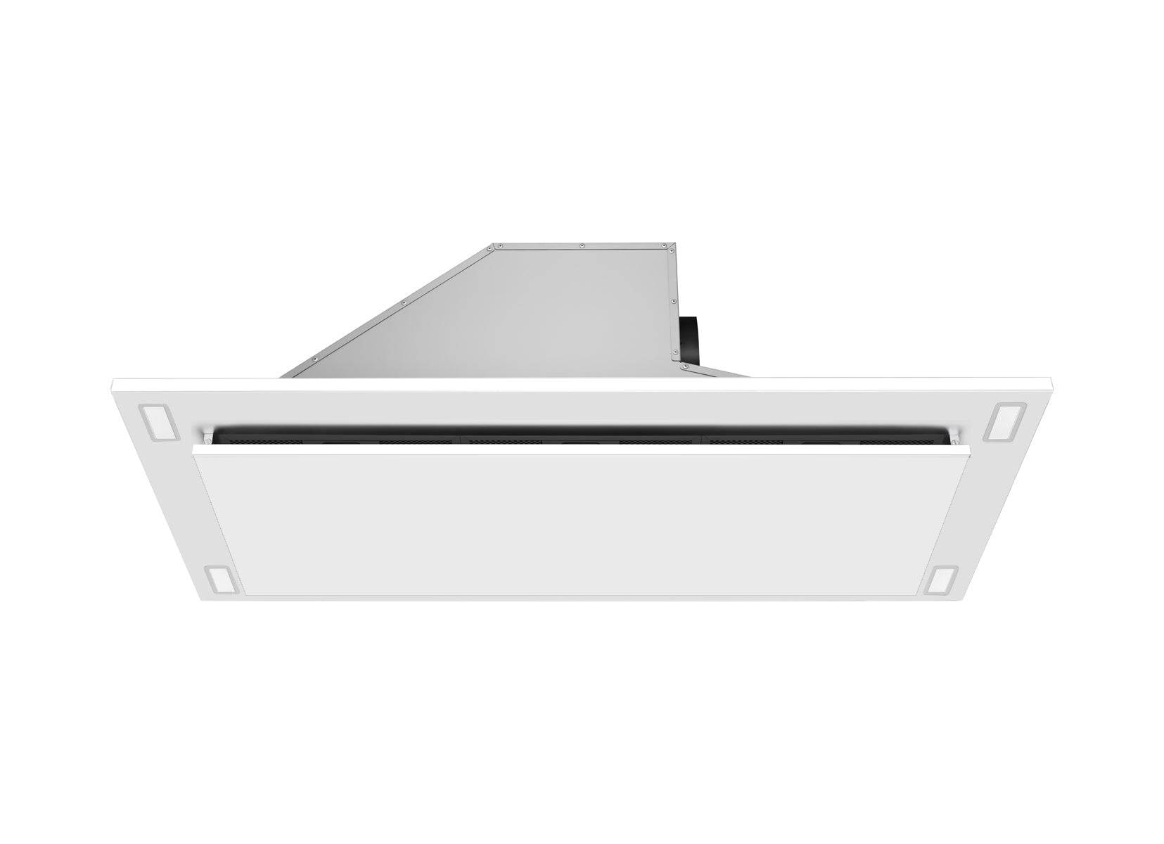 600 CFM White Flush Ceiling Mount Range Hood - VICTORY Sunset