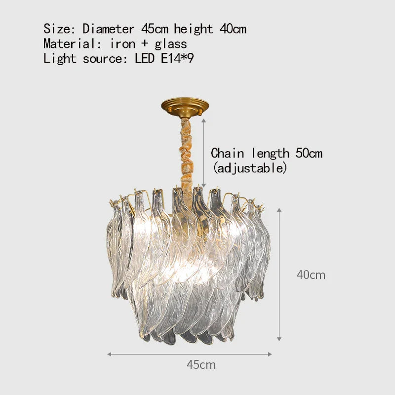 New Design Modern Style Golden Chandelier - Creative Artistry in Handmade Glass for Versatile Living Spaces