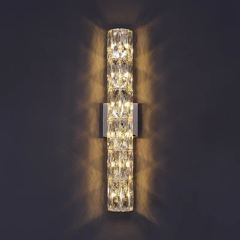 Elena - Modern Simple Light Luxury High-end Crystal Wall Lamp Living Room TV Background Wall Corridor Bedroom Bedside Long Wall Lamp