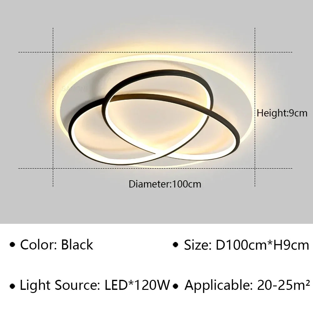 Modern LED Ceiling Lamp - Perfect for Living, Dining Room, Bedroom, Study, Restaurant, Balcony - Stylish Indoor Lighting Fixture Lustre for Home Decoration