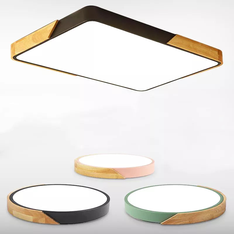 Macaron Round LED Ceiling Lamp - Modern Simple Atmosphere Lighting Fixture for Home Decor