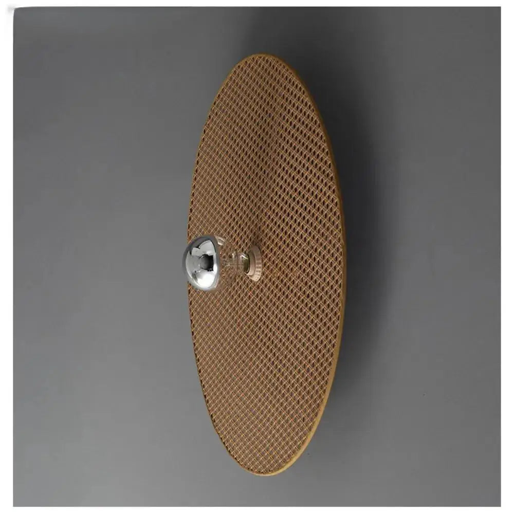 Hand-Knitted Rattan Wall Lamp - Classic Bamboo Elegance for Your Home Decor