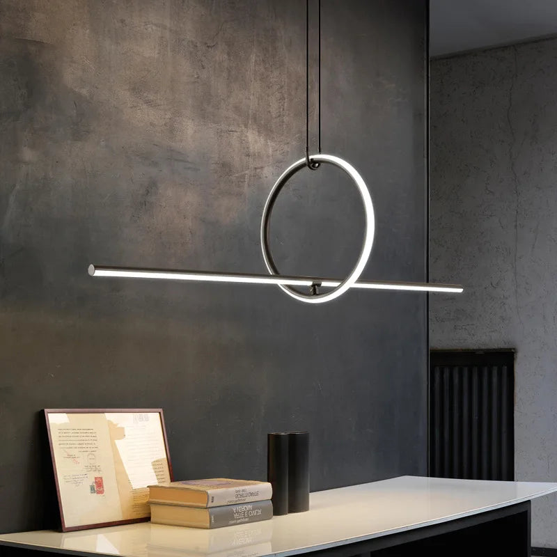 Contemporary Geometric Chandelier - A Fusion of Scandinavian and Mid-Century Modern Design for Industrial and Restaurant Decor