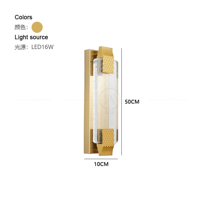 Sophisticated Dimmable LED Crystal Wall Lamp - Elevate Your Bedroom and Living Room Decor