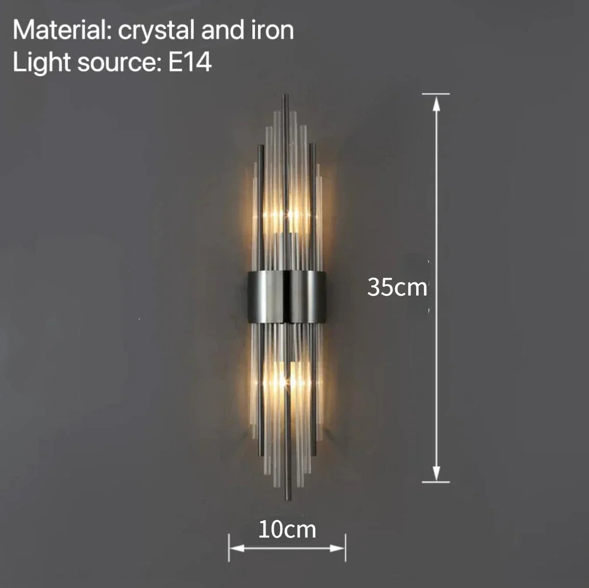 Isla - Modern Wall Lamps for Bedroom Bedside Hotel Living Room Sconce Lights Decoration Background Fixtures Crystal Hallway Stairs Led