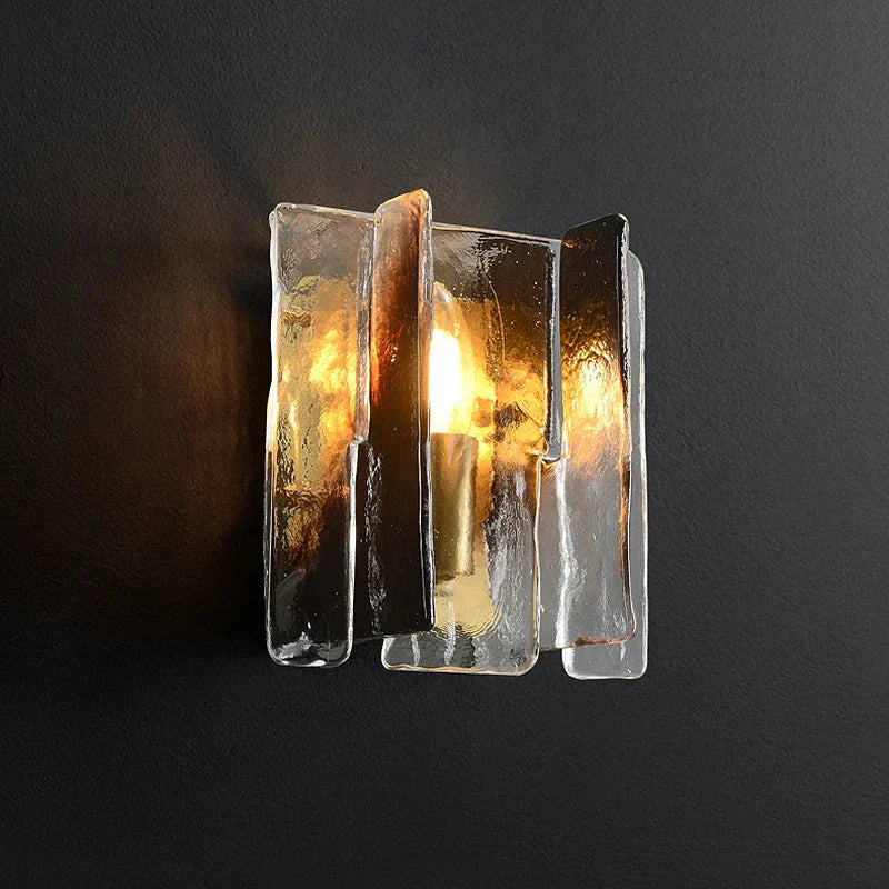 Copper Stained Glass Wall Lamp - Modern Luxury Lighting for Living Rooms, Bedrooms, and TV Walls with Nordic Simplicity