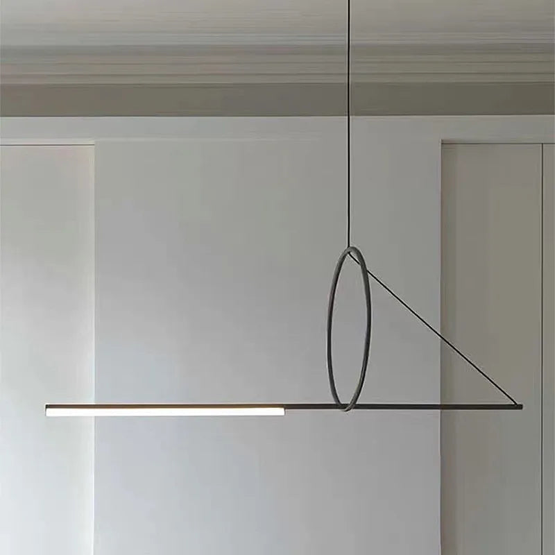Contemporary Geometric Chandelier - A Fusion of Scandinavian and Mid-Century Modern Design for Industrial and Restaurant Decor