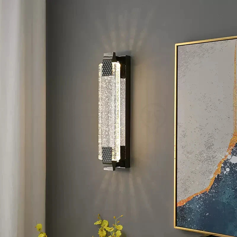 Sophisticated Dimmable LED Crystal Wall Lamp - Elevate Your Bedroom and Living Room Decor