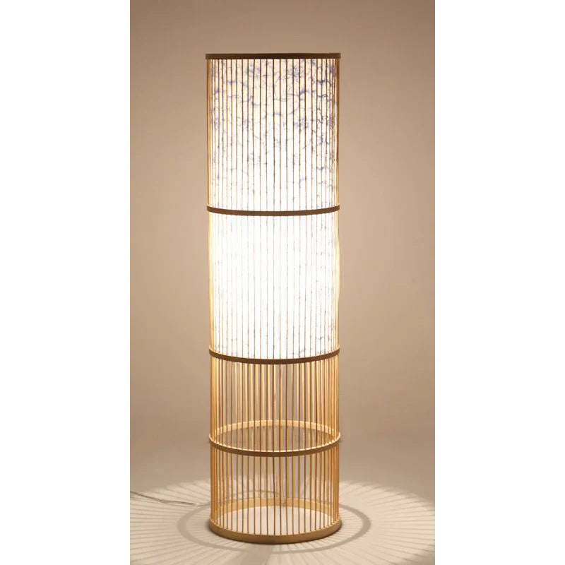 Style Bamboo Weaving Table Lamp - Creative Rattan Bedside Lighting