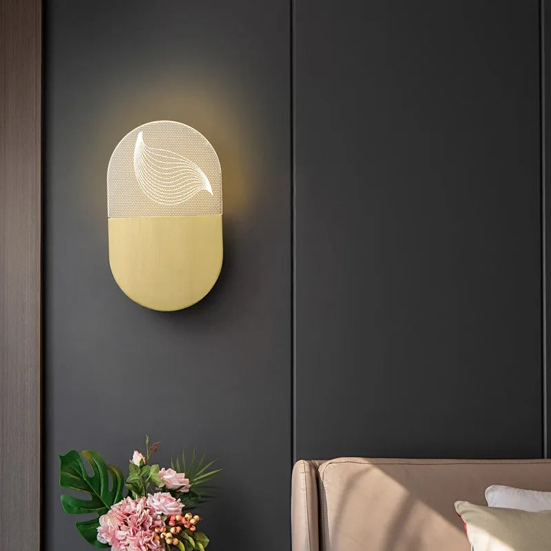 Isabella - Nordic Grade Simple Bedside Lamp Copper Wall Lamp Hotel Room Bedroom Wall Lamp Living Room Study Background Wall Lamp