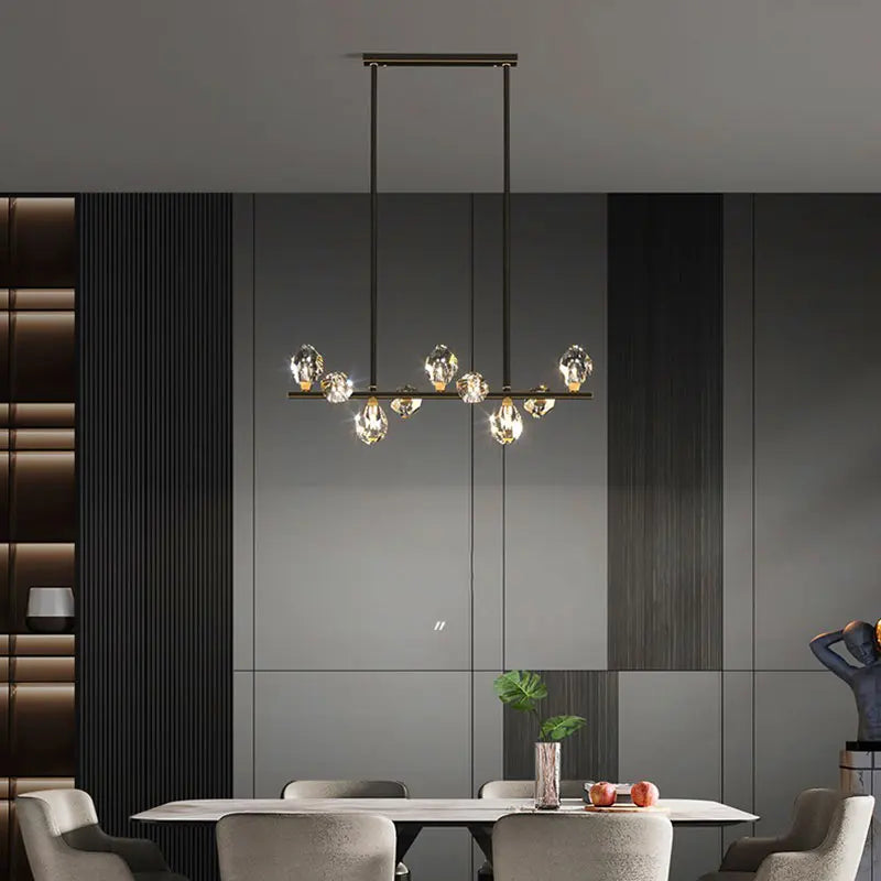 Exquisite Crystal Pendant Lights - Elegant Indoor Lighting for Dining Rooms and Salons