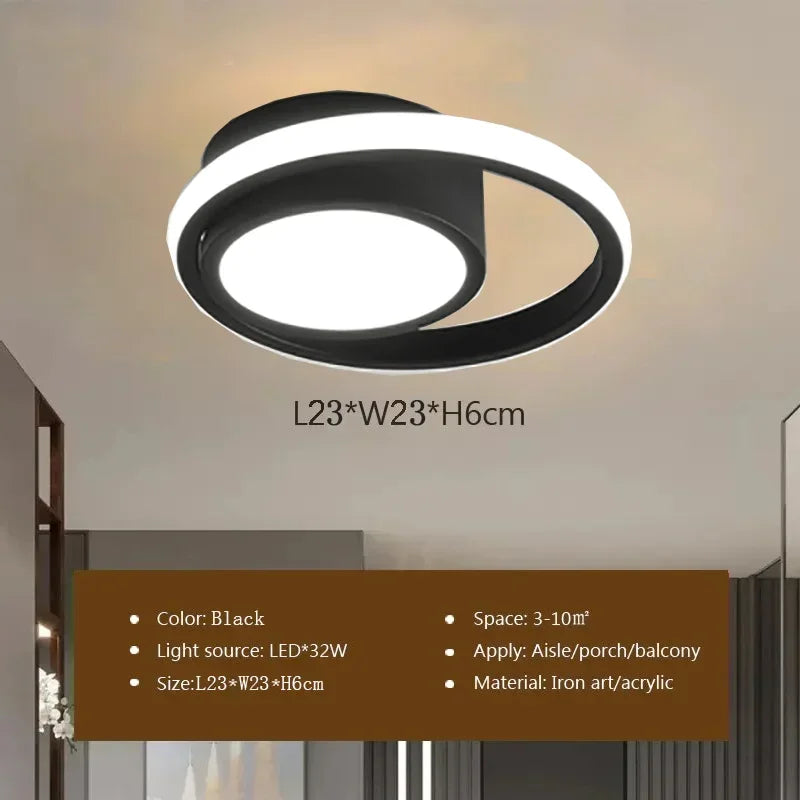 LED Body Sensor Ceiling Light - Efficient Lighting Solution for Aisle, Entryway, Closet, and Cloakroom