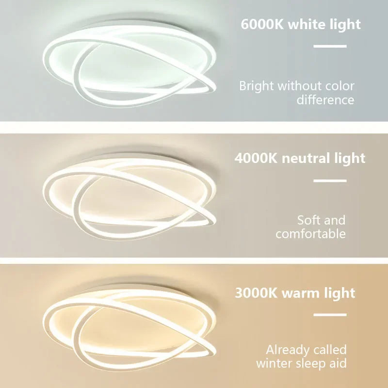 Modern LED Ceiling Lamp - Ideal for Living, Dining Room, Bedroom, Study Room, Restaurant, Balcony - Elegant Indoor Lighting Fixture Lustre for Home Decor