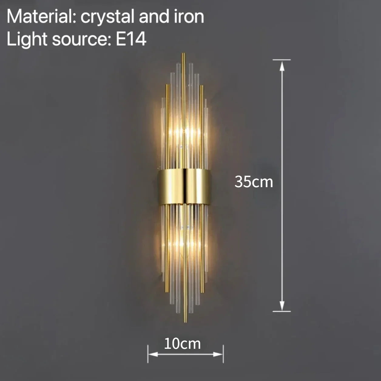 Isla - Modern Wall Lamps for Bedroom Bedside Hotel Living Room Sconce Lights Decoration Background Fixtures Crystal Hallway Stairs Led