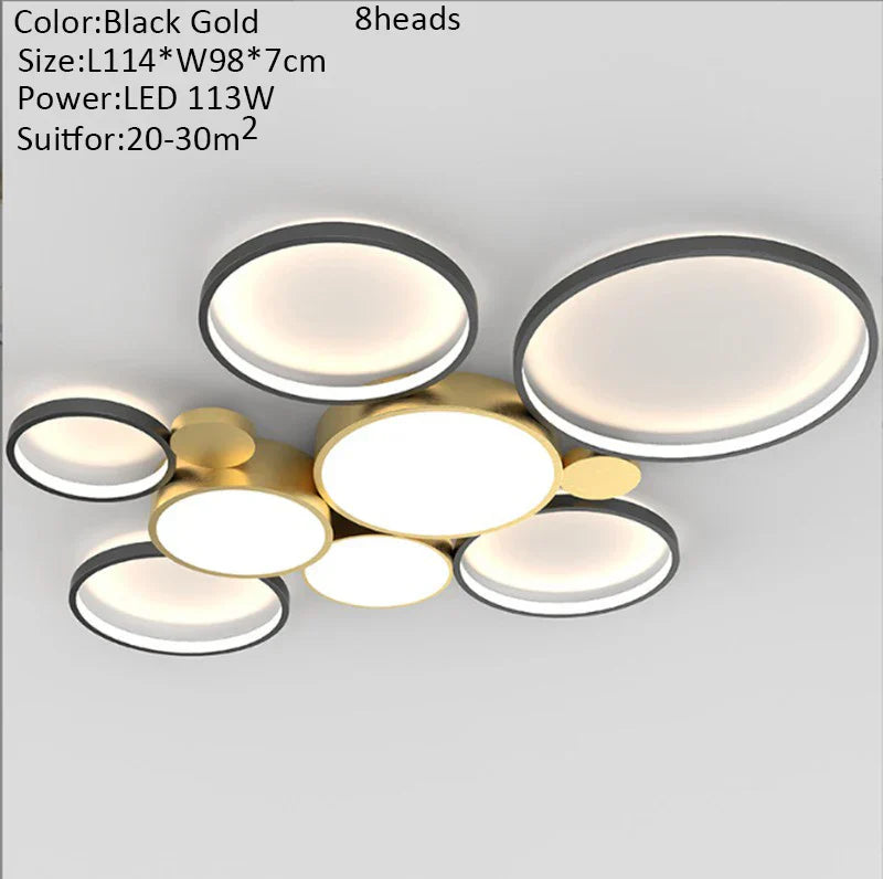 New Nordic LED Ceiling Light - Modern Interior Decoration for Living Room and Bedroom