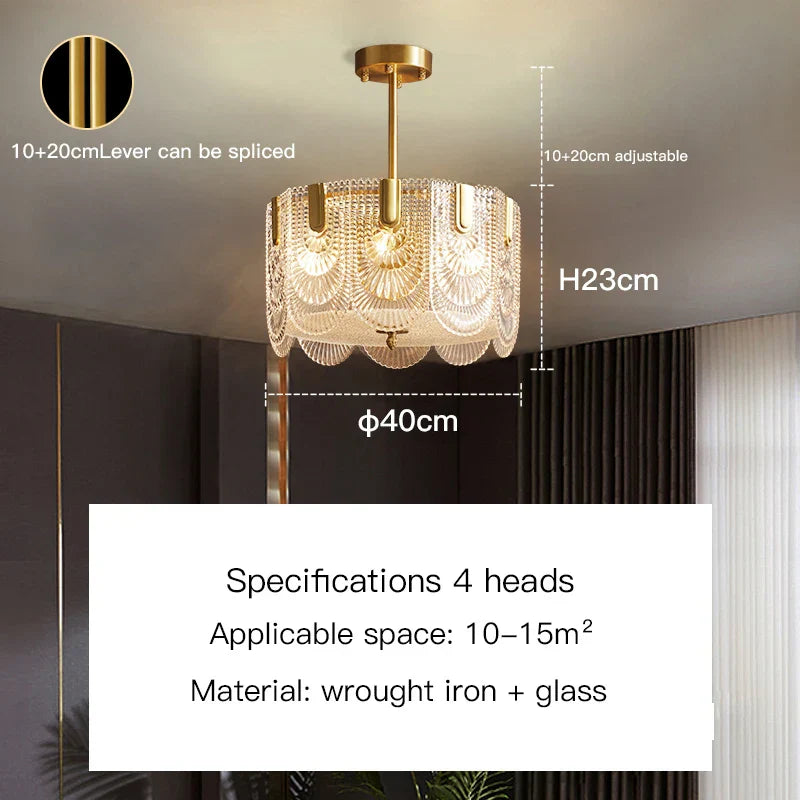 French Luxury Chandelier - Postmodern Designer Elegance for Living Rooms, Master Bedrooms, and Dining Spaces