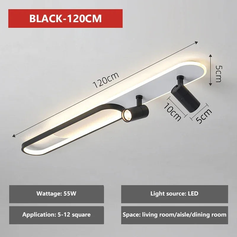 Contemporary LED Ceiling Lamps with Spotlight - Stylish Lighting for Living Spaces and Cloakrooms