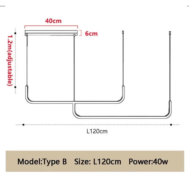 Modern LED Ceiling Chandelier - Dimmable for Table, Dining Room, Kitchen - Minimalist Pendant Lamps - Home Decor Lighting Lusters and Luminaires