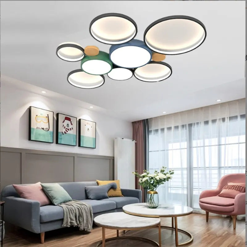 New Nordic LED Ceiling Light - Modern Interior Decoration for Living Room and Bedroom