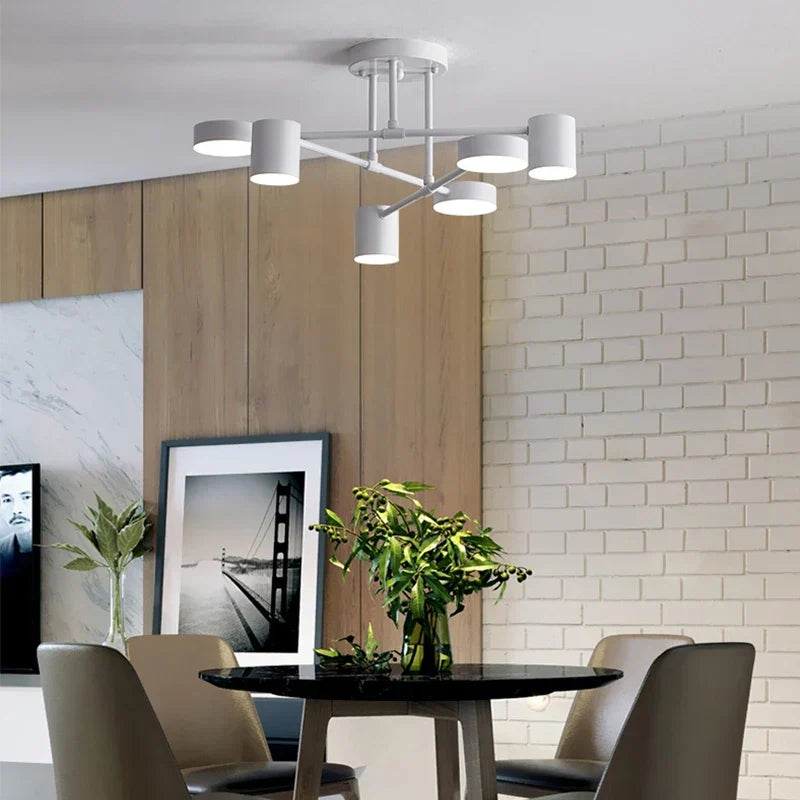 Nordic LED Ceiling Lights - Multiple Lamp Base Options in Black, White, and Gold - Modern Lighting for Living Room, Dining Room, and Bedroom