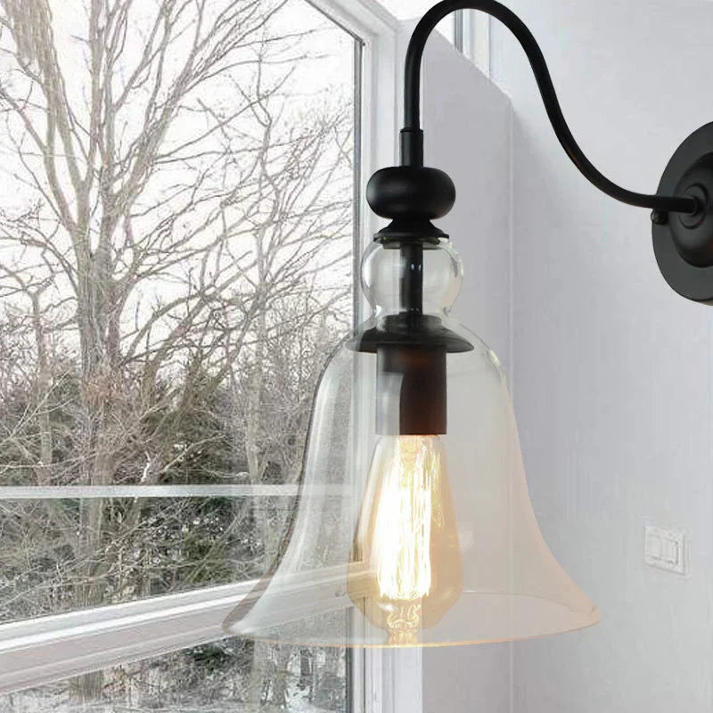 Creative Bell Glass Wall Lamp - Modern Elegance for Bedroom, Living Room, and Aisle