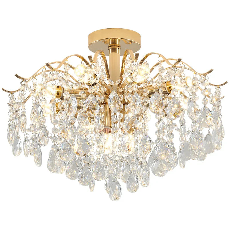 Elegant French Light Luxury Crystal Chandelier - Ideal for Atmosphere in Living and Dining Rooms - New Nordic Design