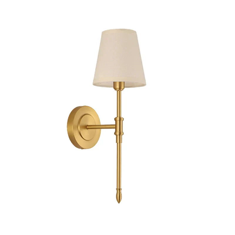 Nordic Copper Wall Lamp - Elegant Rural Decorative Lighting for Bedrooms, Mirrors, Corridors, and Staircases