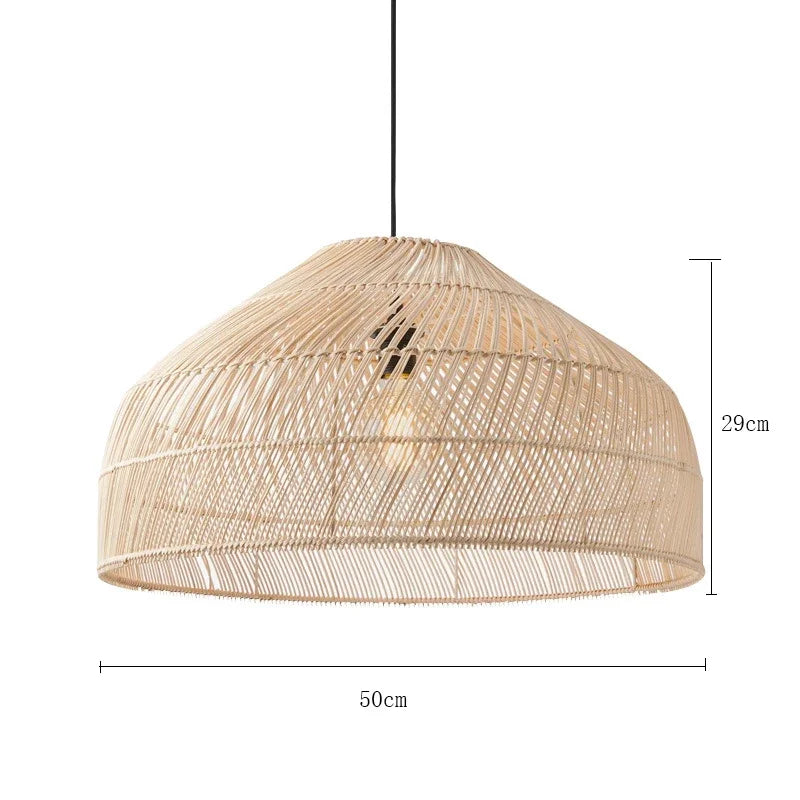 Modern Creative Handcrafted Rattan Art Lampshade Chandelier - Designer-Inspired Lighting Fixtures for Restaurants, Bedrooms, Tea Rooms, and Decor