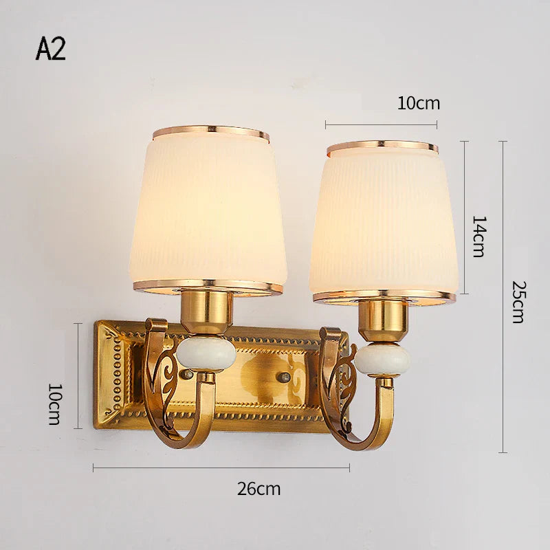 Joanna American Style Golden Bedside Lamp - Elegant Lighting for Your Home