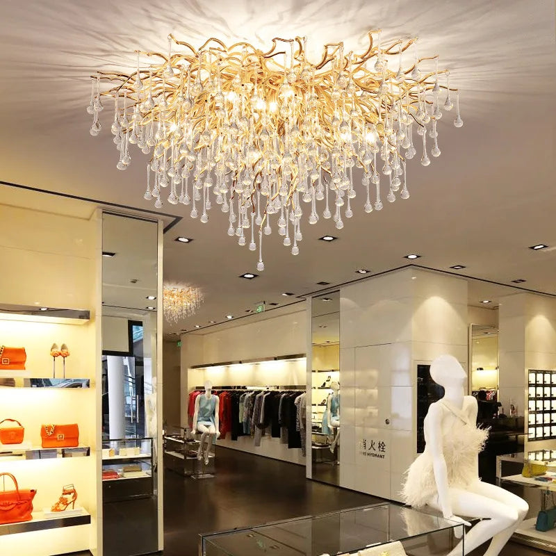 Luxury Crystal Chandelier - Modern LED Ceiling Lighting for Restaurants, Villas, Staircases, Halls, Living Rooms, and Pendant Lamps