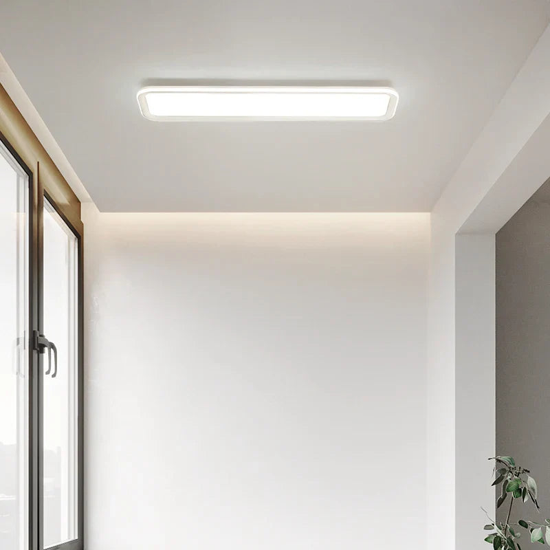 Corridor Aisle Lamps LED Ceiling Lights - White and Yellow Lamps for Hallway, Balcony - Indoor Lighting Decorative Fixtures in White and Black