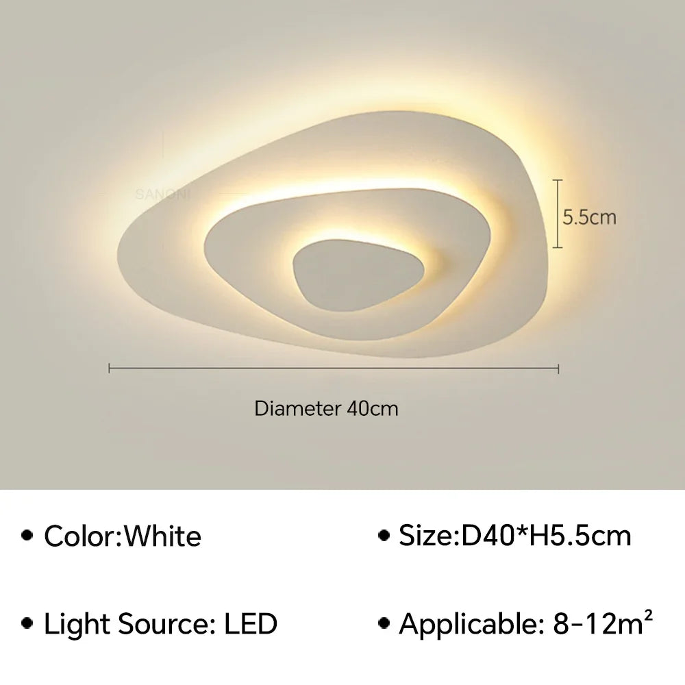 Nordic LED Corrugated Ceiling Lamp - Perfect for Living, Dining Room, Bedroom, Children's Study Room, and Aisle - Stylish Lighting Fixture Lustre for Home Decor