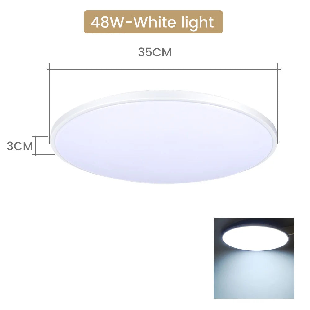 Modern LED Ceiling Chandelier - Versatile Lighting for Large Rooms - Available in 48W, 36W, and 20W